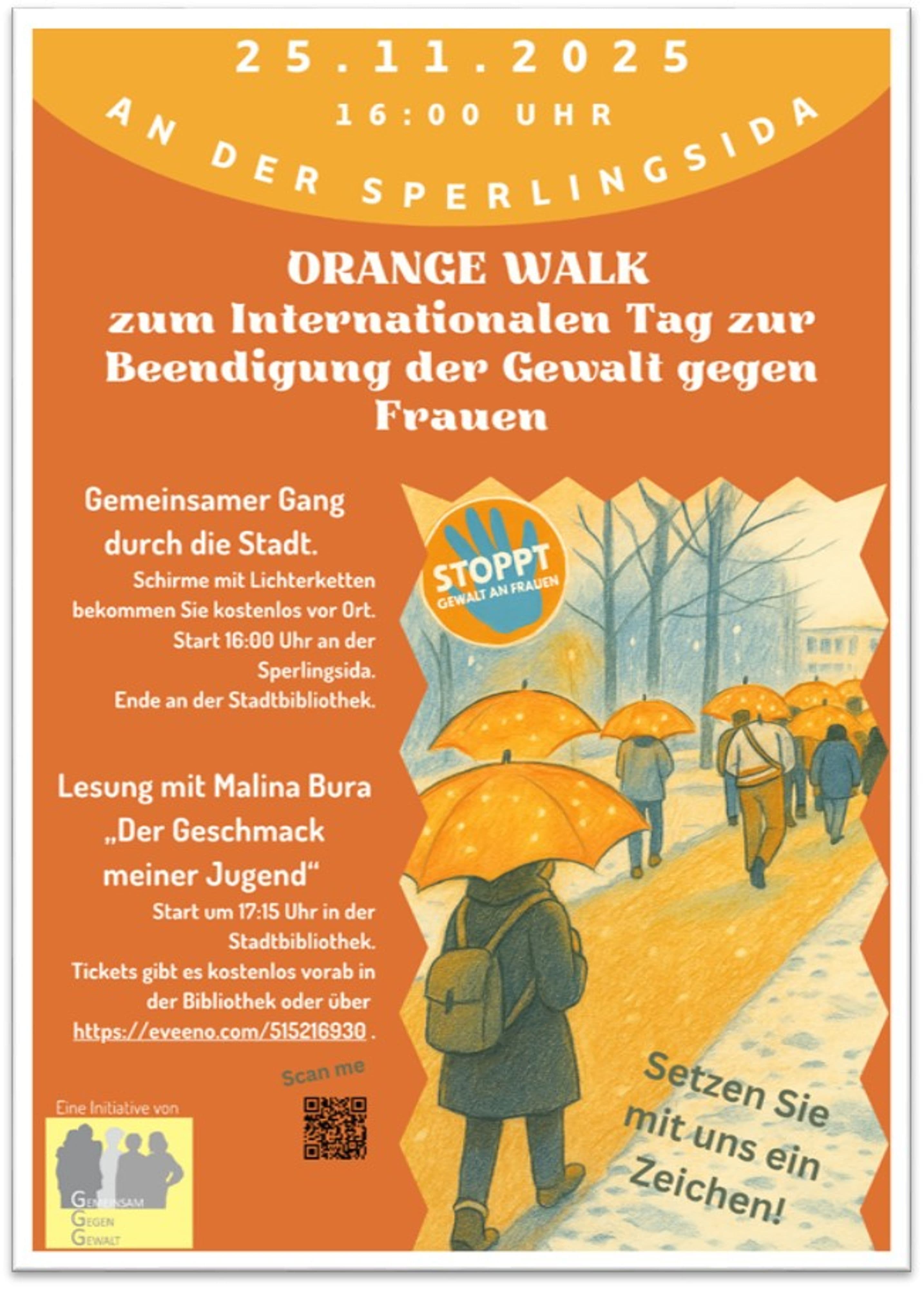 Orange Walk in Stendal: Gemeinsam gegen häusliche Gewalt