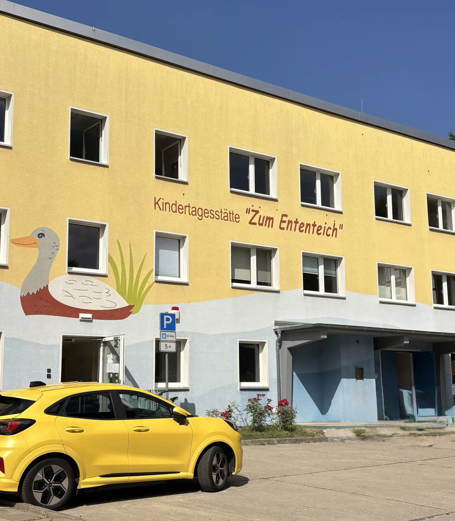 Am 18. September kann ein Blick hinter die Kulissen der Kita „Zum Ententeich“ geworfen und die neuen Räumlichkeiten, sowie das pädagogische Konzept und das Kita-Team kennengelernt werden.