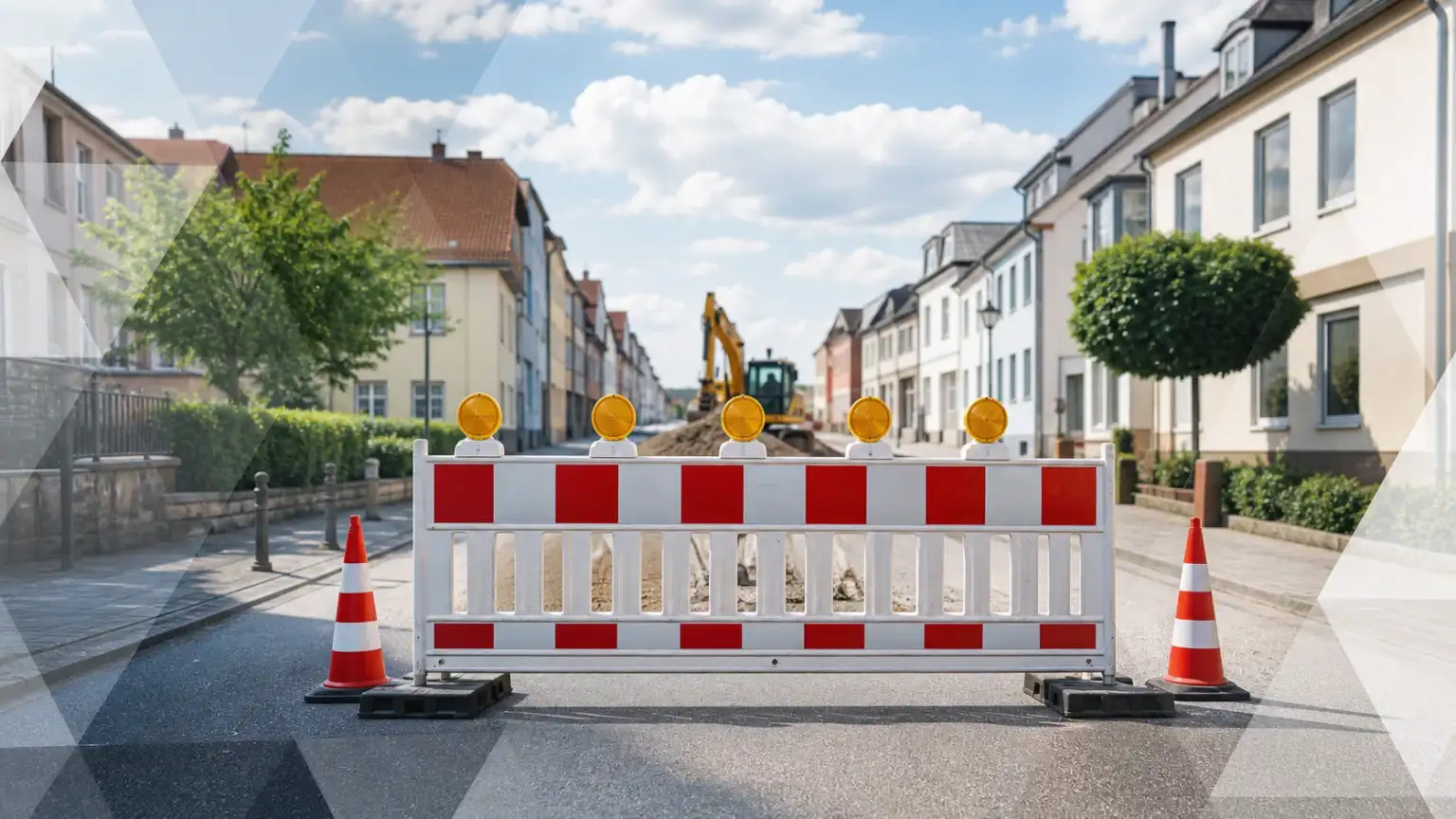 Vollsperrung Hoock-Straße wegen Dacharbeiten